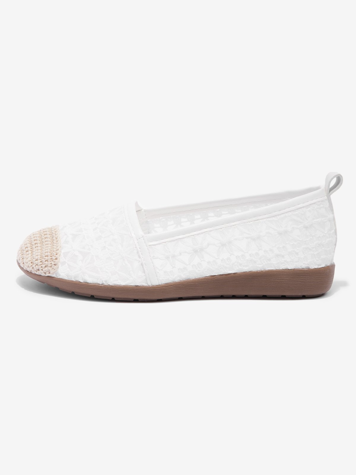 White Romantic Lace Wearable Sole Flat Shoes