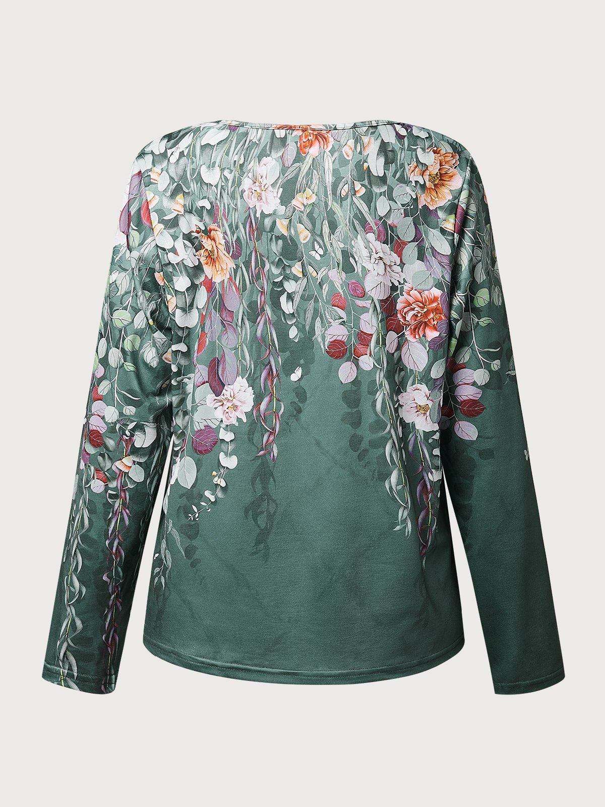 Leaf Cotton-Blend Loose Tops