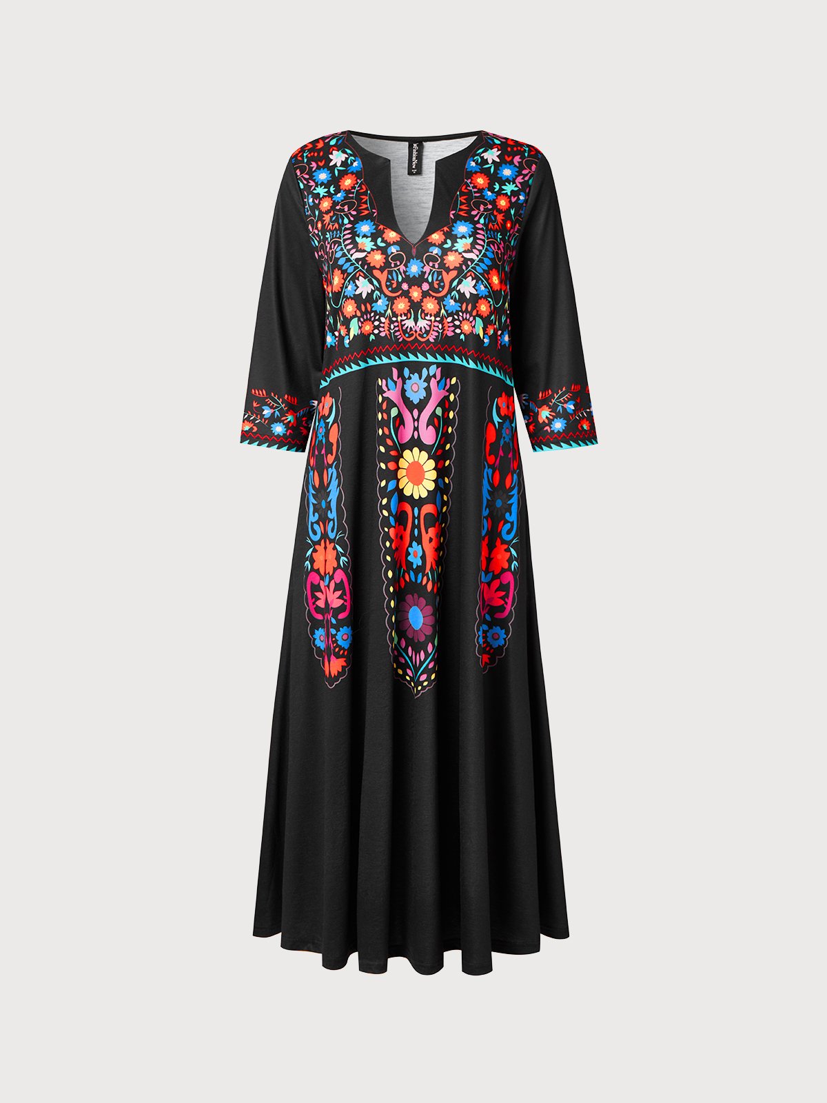 V Neck Boho Regular Fit Dresses