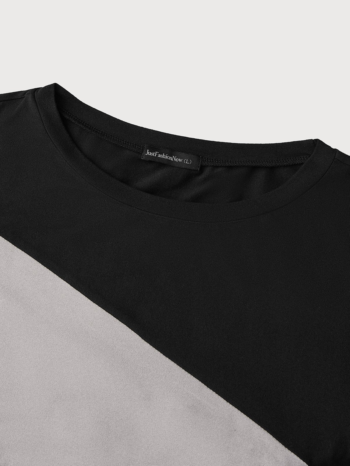 Crew Neck Color Block T-Shirt