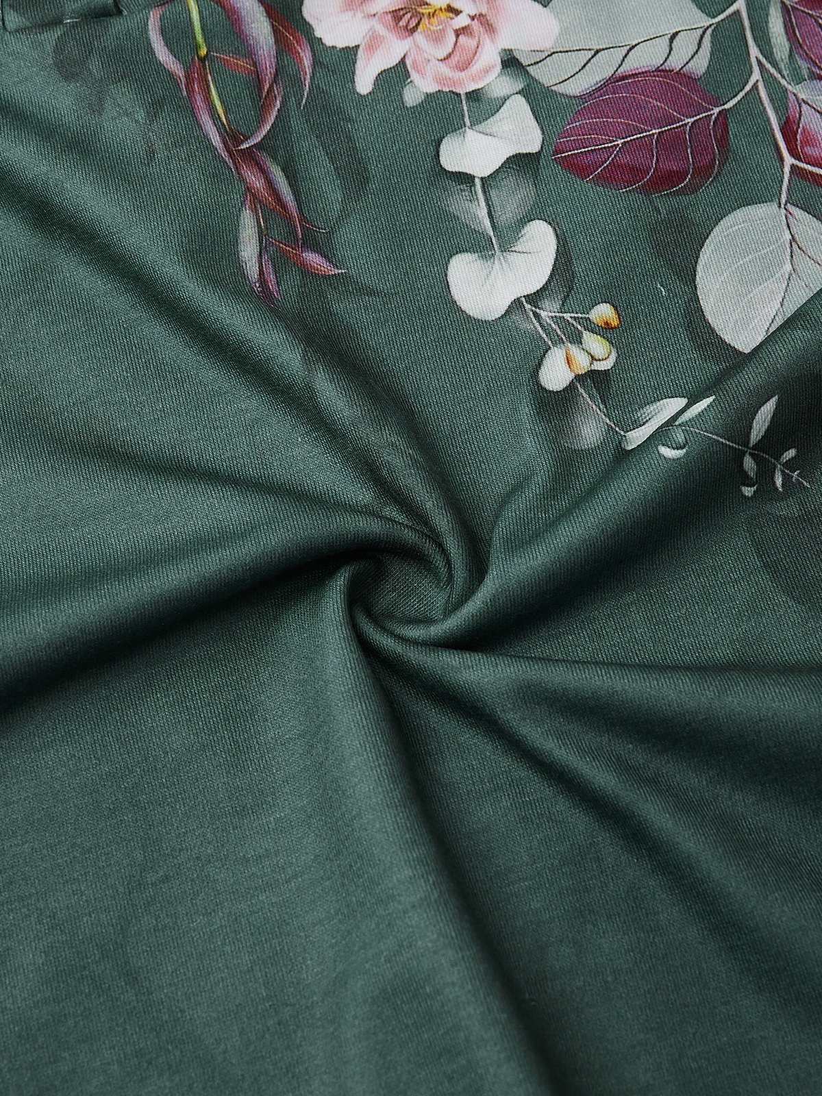 Leaf Cotton-Blend Loose Tops