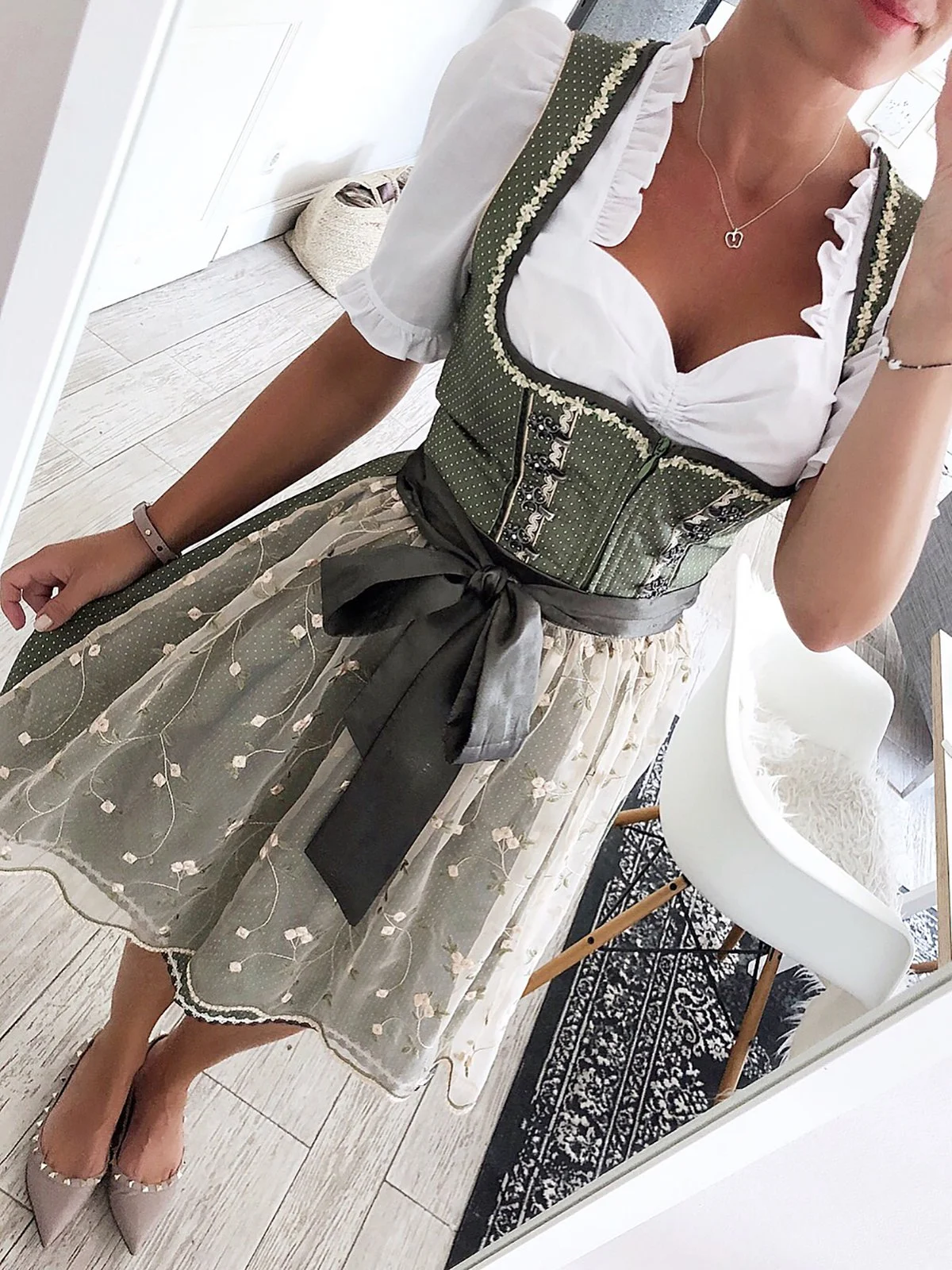 Dirndl Oktoberfest Women's Beer Babe Oktoberfest Costumes Party Weaving Dress