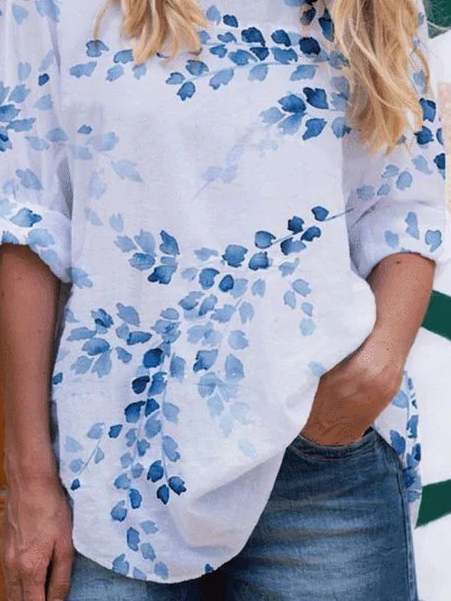 Floral Boho Long Sleeve Tops