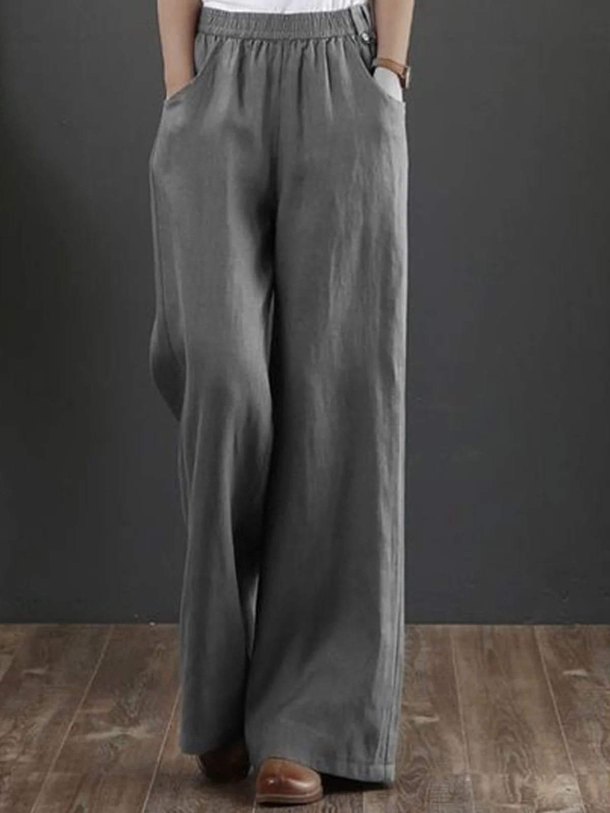 Plain Loose Casual Pants