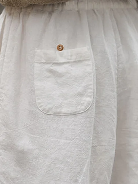 Loose Casual Drawstring Plain Pants
