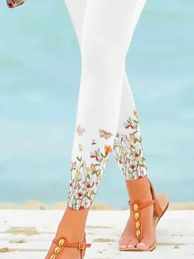 Vacation Floral Loose Leggings