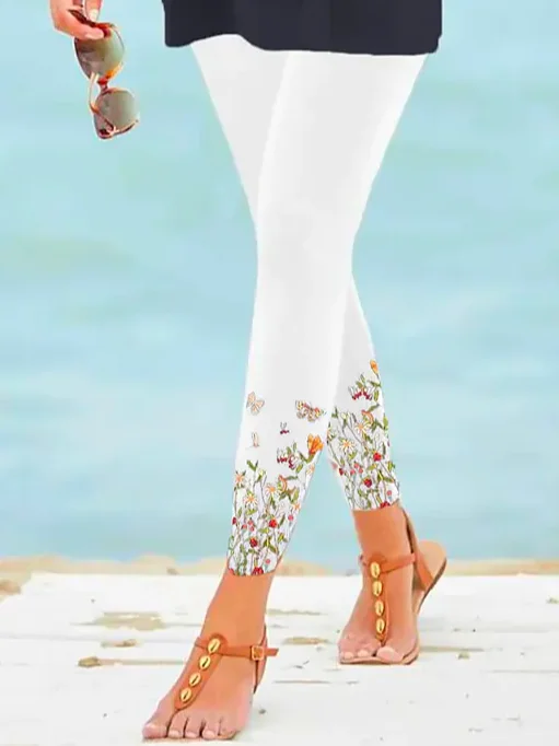 Vacation Floral Loose Leggings