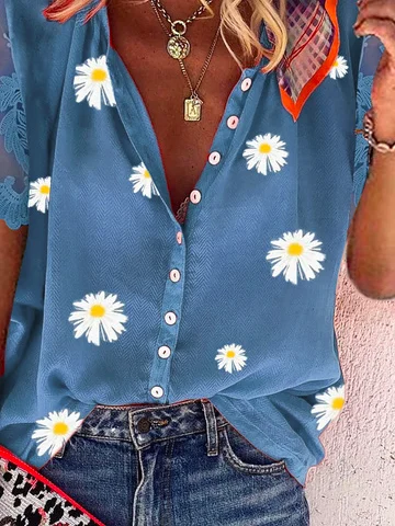 Vacation Floral Blouse