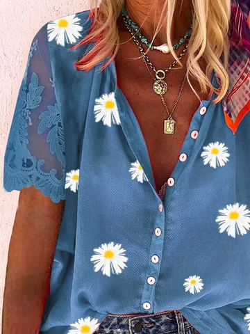 Vacation Floral Blouse