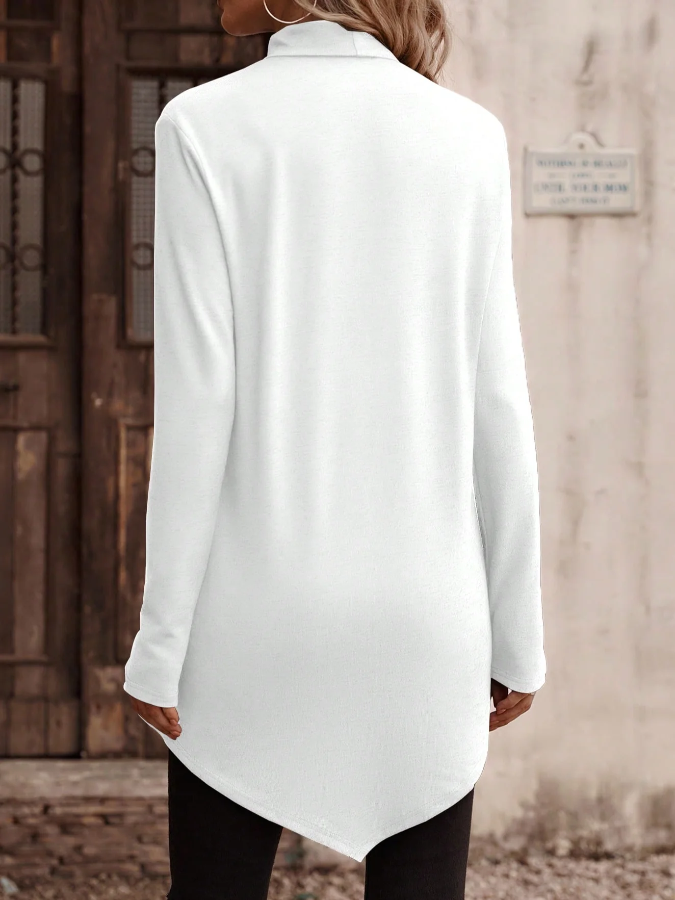 Casual Plain Turtleneck T-Shirt