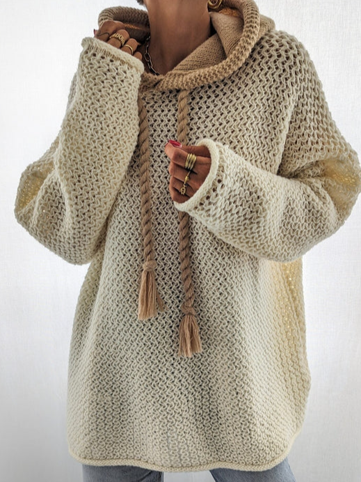 Loose Wool/Knitting Casual Plain Sweater