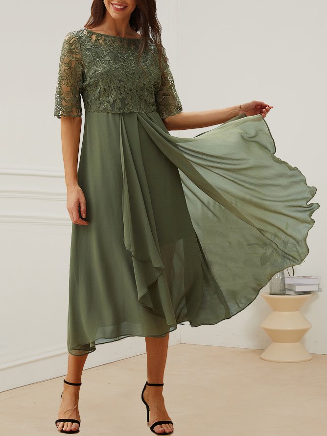 Plain Regular Fit Casual Dresses