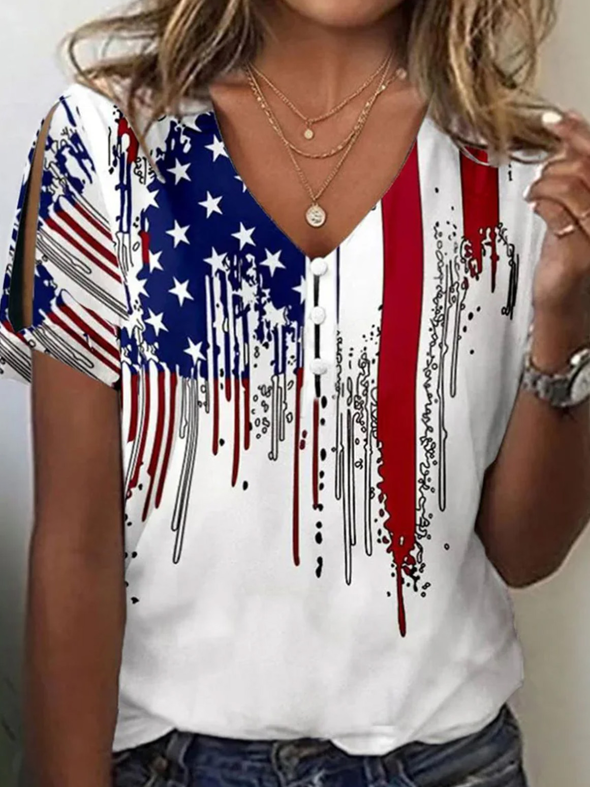 Casual America Flag T-Shirt