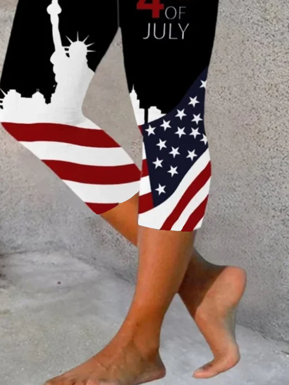 Independence Day Casual Skinny Cotton Leggings