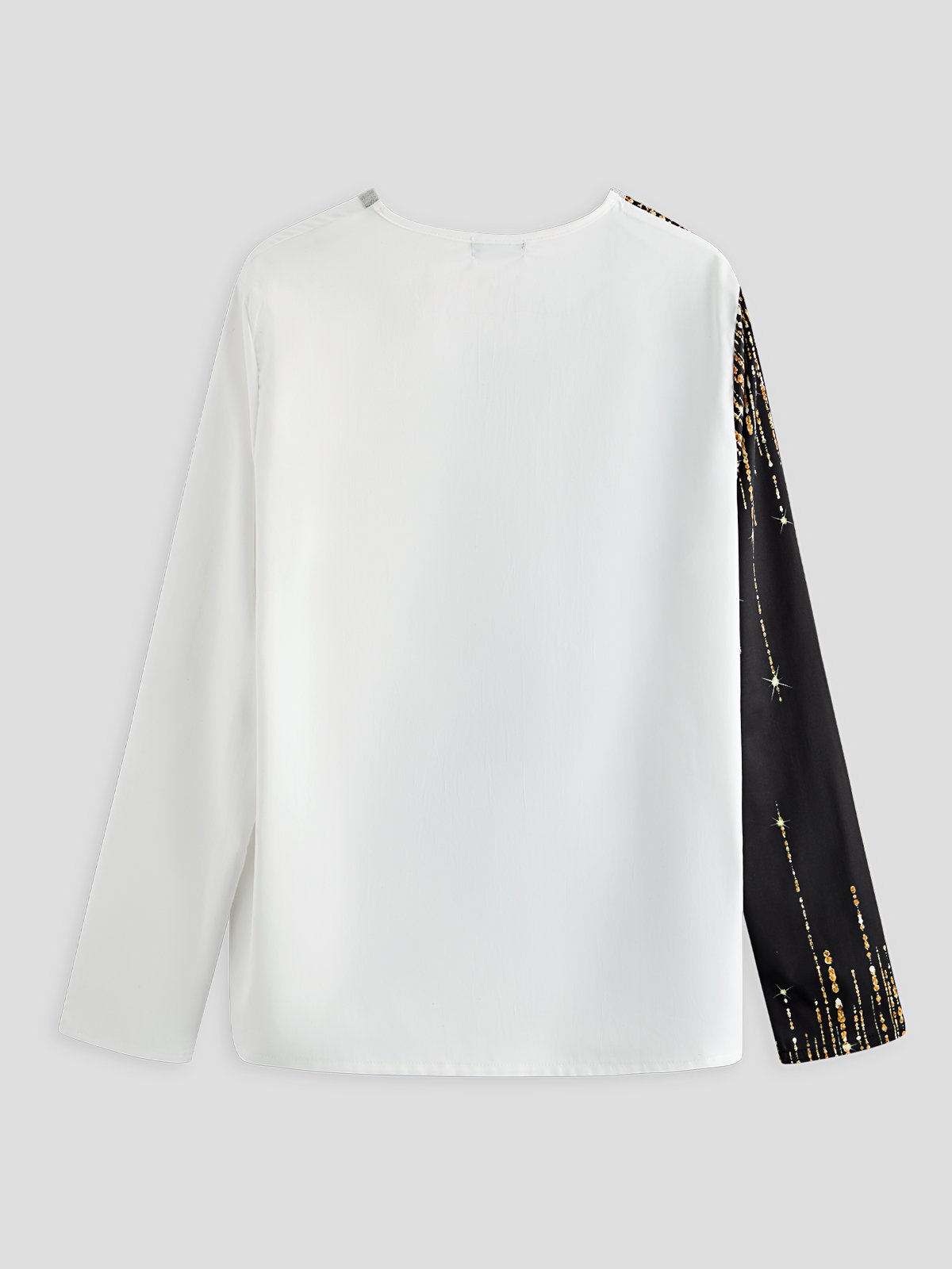 Color Block Asymmetric Loosen Tops