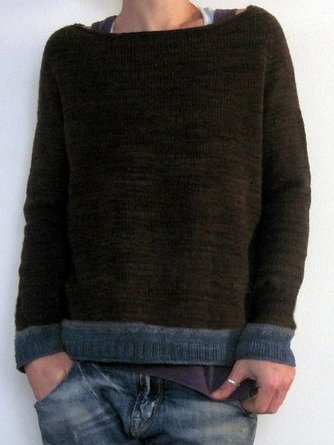 Vintage Cotton-Blend Long Sleeve Sweater