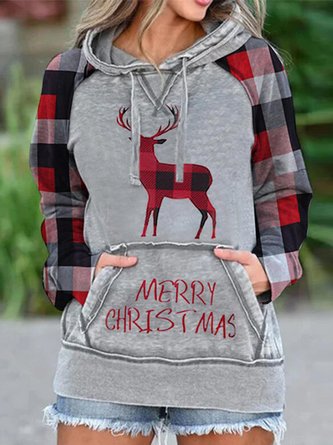 Animal Print Long Sleeves Christmas Sweatshirt