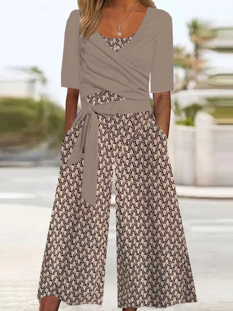 Casual Geometric Two-Piece Set | Outlet.justfashionnow