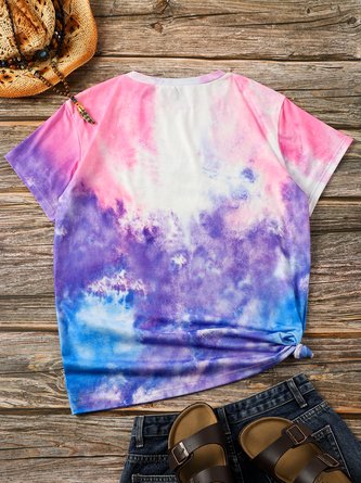 Bee letter print casual T-shirt