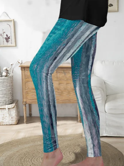 Ombre Printed Basics Elastic waist Skinny Leggings