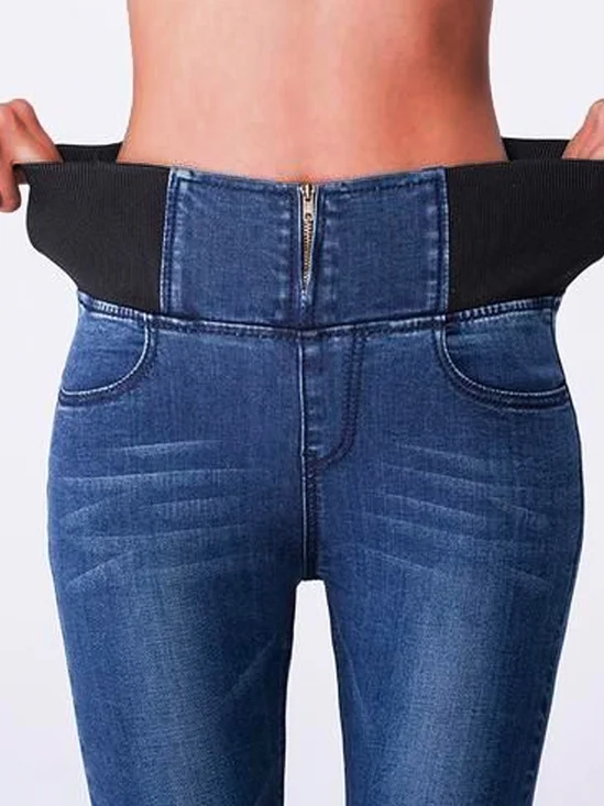 Tight Denim Plain Jeans