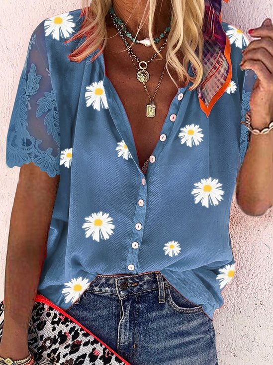 Vacation Floral Blouse