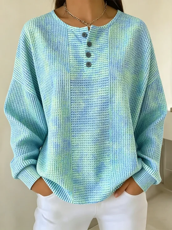 Loose Striped Casual Sweatshirt