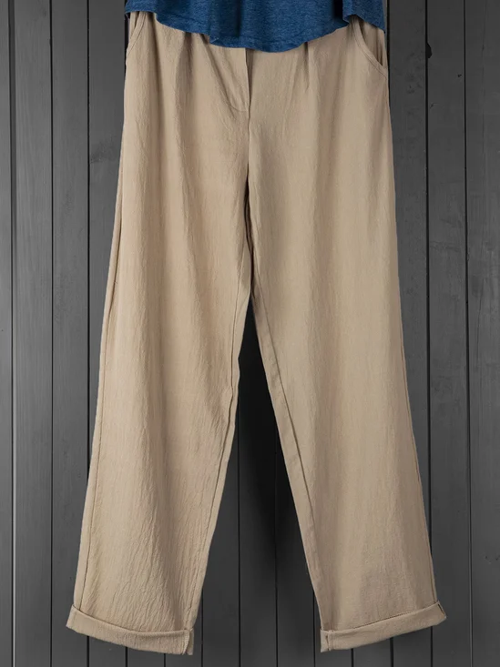 Women Long Cotton Pencil Pants
