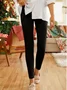 Plain elastic waist foundation simple high elastic PANTS LEGGINGS plus size