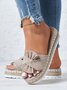 Women Casual Daily Comfy Bowknot Slip On Sandals