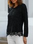Lace Regular Fit Casual Lace Top