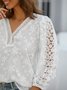 Linen Cotton And Linen Lace Shirt