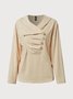 Casual V Neck Buttoned Sweatshirts