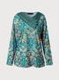 Fit Cross Neck Geometric Tops