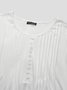 Casual Plain V Neck Tops