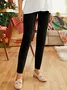 Plain elastic waist foundation simple high elastic PANTS LEGGINGS plus size