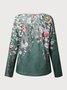 Leaf Cotton-Blend Loose Tops