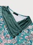 Fit Cross Neck Geometric Tops