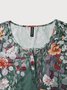 Leaf Cotton-Blend Loose Tops