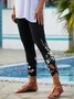 Color Block Floral Regular Fit Leggings