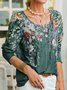 Leaf Cotton-Blend Loose Tops