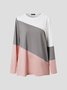 Crew Neck Color Block T-Shirt