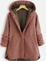 Casual Pockets Cotton-Blend Fleece Coat