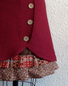 Wine Red Cotton-Blend Vintage Polka Dots A-Line Skirt
