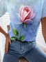 Floral Floral-Print Short Sleeve T-shirt