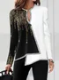 Color Block Asymmetric Loosen Tops