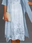 Elegant Floral Short sleeve Woven Dress two-piece
