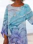 Abstract Loosen Long Sleeve Tops