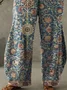 Ethnic Cotton-Blend Casual Casual Pants