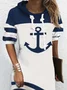 Geometric Loose Cotton-Blend Dresses